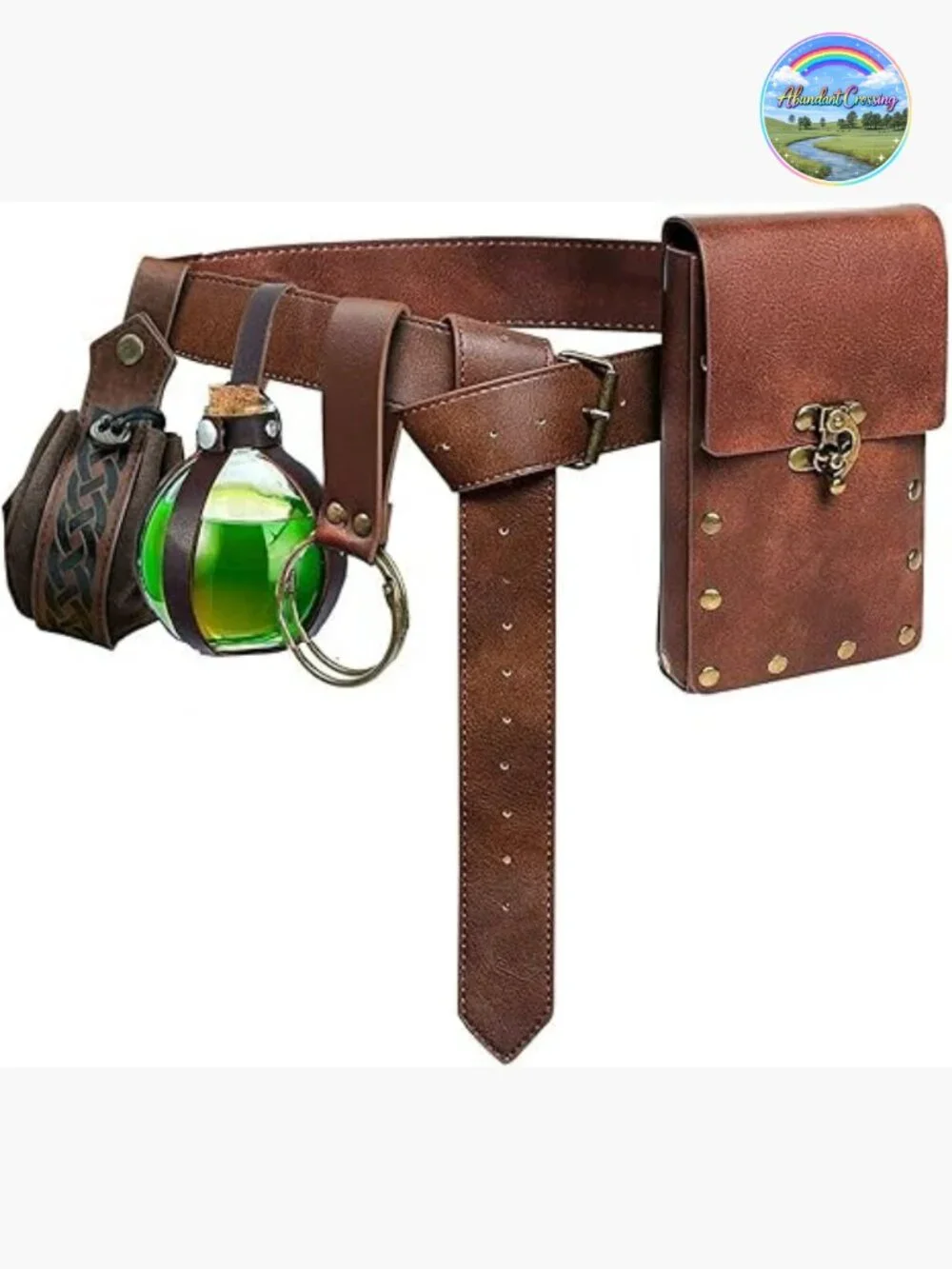 Steampunk Leather Waist Bag Fanny Pack Phone Holder Medieval Belt Pouch Cosplay